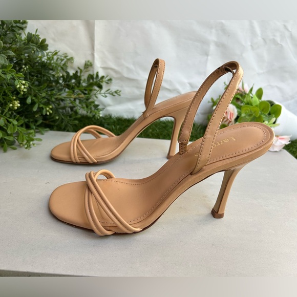 Larroude Nude Strappy Heels - Picture 9 of 16